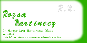 rozsa martinecz business card